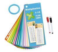 1 - 12 Times & Addition Tables for Grades 1 - 3 , Set with 2 Dry - Erase Pens , All - in - One Educational Aid (Size A)