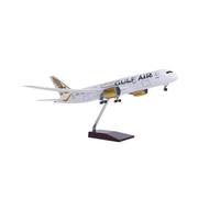 1/130 For Gulf Air B787 Resin Model Aircraft Collectible Display Gift Enthusiast Toy(With light)