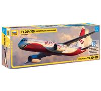 Zvezda 500787023-1:144 Tupolev TU-204 100, Model Building Kit, Standing Model Building, Hobby, Crafts, Plastic Kit, Unpainted