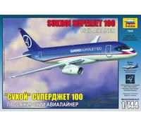Sukhoi Superjet 100 1/144 Airplane Model Kit - Zvesda 7009