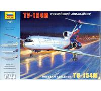 1:144 Zvezda Tu-154m Russian Airliner Kit Z7004 Model