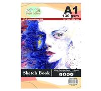 1 - 15 Sheets of 130 GSM White Cartridge Paper, Spiral Bound, Art Supplies Sketch Pad Book, Durable Acid Free Drawing Paper, Professionals, Drawing & Sketching.