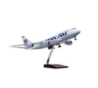 1 150 For PAN AM B747 Aircraft Model W Light And Wheel Diecast Plane Collection Display Airplane Toys Miniatures Set(With light)