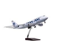 1 150 Scale Aircraft For B747 Pan Am Model W Lamp And Wheel Diecast Resin Model Collection Display Gift Miniatures Set(No light)