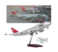1:150 Scale American Northwest B747 Plane Mode Diecast Aircraft with Sound-Activated Lights, Removable Rotating Engines Landing Gear Premium Collectible Display for Aviation Enthusiasts(Normal)