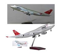1:150 Scale American Northwest B747 Plane Mode Diecast Aircraft with Sound-Activated Lights, Removable Rotating Engines Landing Gear Premium Collectible Display for Aviation Enthusiasts(Upgraded)