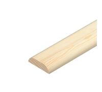 1.15m / 45.27 inch Long Flat Pine Trim Moulding Beading Wooden Timber Edging Board D Shape Mould (1, 46mm)