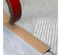 1-15M PVC Floor Divider Self Adhesive Transition Strip, Viny Flooring Edge Strips For Joining Floor Gaps, Doorway Threshold Strip(Light yellow,7.6cmx5m)