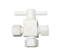 1/16" 1/8" 3/16" 1/4" 3/8" 1/2" 3/4" 2 3 4 6 8 10 12-25 Mm Tube OD Compression Uoin PTFE Vertical Tee 3 Ways L Port Ball Valve(16mm)