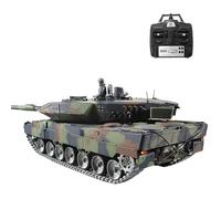 1/16 7.0 Leopard2A6 Rc Tank Ir Battle Bb Shooting Engine Smoke 2.4Ghz Remote Control Car Model GermanLeopard2A6-Deluxe