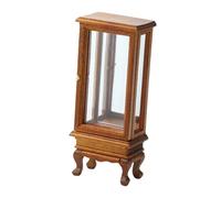 1:16 Dollhouse Wardrobe with Storage And Miniature Mirror for Decor, brown
