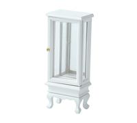 1:16 Dollhouse Wardrobe with Storage And Miniature Mirror for Decor, white