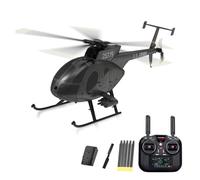 1:16 F119S MD500 Little Bird RC Helicopter, GPS Stabilized Flybarless 9-Channel Single Rotor Helicopter, 6G/3D Realistic Scale Stunt Aircraft Model with One-Button Takeoff & Landing - 1 Battery