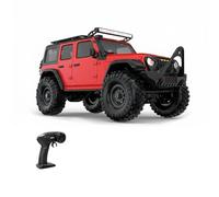 1/16 Scale RC Rock Crawler 4WD, Full Proportional Off-Road Remote Control Truck with Metal Gear Servo, Multi-Mode LED Lights, Body-on-Frame Chassis, USB Rechargeable (Red)