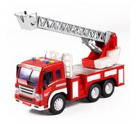 1:16 Sound and Light Fire Truck Toy for Kids, Friction Driven Inertial Vehicle, Realistic Rescue Play, Durable ABS Plastic, Educational Gift for Children