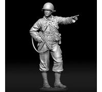 1/16 WWII US Army Officer Resin Soldier Model Unassembled and Unpainted Miniature / AX1-96 Goodmoel