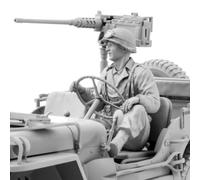 1/16 WWII US Army Utility Truck Driver Resin Figure Kit, Unpainted | 1/16 scale, seated driver pose, unassembled resin kit, supplied unpainted, vehicle and gun not included