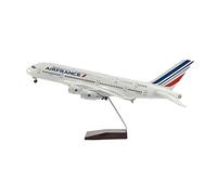 1 160 Fit For Air France Airbus A380 Airplane Model With Lights And Wheels Die-casting Plastic Resin Hobby Playgame Kit