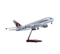 1/160 For QATAR A380 Diecast Resin Model With Light And Wheel Collection Display Toys Fan(With light)