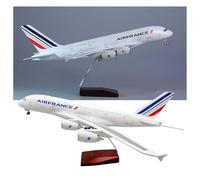 1:160 French Airlines A380 - Realistic Airplane Model Gift With Light And Sound Jet Plane Landing Gear And Wheels Die-cast Aircraft 19.5 Inches(Upgrade)