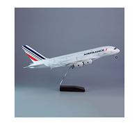 1 160 Model Die Cast Resin Airplane Fit For A380 With Lights And Wheels Airbus Display Hobby Playgame Kit(B)