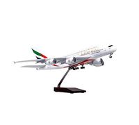 1 160 Scale 45cm Die-Cast Model Fit For A380 Resin Airplane Airbus With Lights And Wheels Toy Collectible Figure Hobby Playgame Kit(A)
