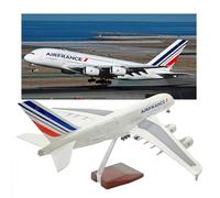1:160 Scale A380 France Airlines Prototype Die-Cast Alloy Model with Lights Retractable Landing Gear Realistic Collectible Aircraft Display for Aviation Enthusiasts(With light)