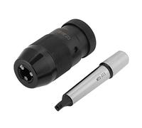 1-16mm Capacity 45# Steel Self Tighten Keyless Lathe Drill Chuck with MT2-JT3 Taper Arbor Drill Bit Adapter