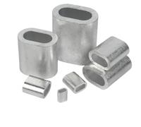 1~16mm Fixed Buckle Double Hole Cable Crimp Ring 8-Shape Aluminum Sleeve Clamps Steel Wire Rope Fixed Accessories(Oval,1.0mm (50Pcs))