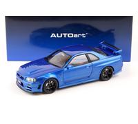 1:18 AUTOart Nissan Skyline GT-R (R34) Z-Tune 2005 Bayside Blue 77462