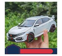 1 18 Diecast For Honda Civic TYPE R FK8 2020 Full Open Alloy Simulation Racing Car Model Metal Ornaments(White)