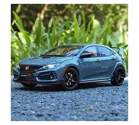 1 18 Diecast For Honda Civic TYPE R FK8 2020 Full Open Alloy Simulation Racing Car Model Metal Ornaments(Titanium)