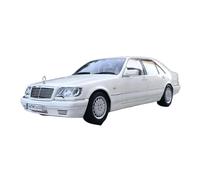 1:18 For 1990 S600 W140 Tiger Head Ben Classic Alloy Car Model Simulation Collection Ornament Mini Replica Toys(White)