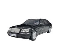 1:18 For 1990 S600 W140 Tiger Head Ben Classic Alloy Car Model Simulation Collection Ornament Mini Replica Toys(Black)