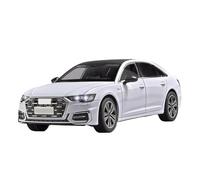 1:18 For Audi A6 Alloy Car Diecast Metal Model With Sound And Light And Pull Back Trendy Display Ornament Large Hobby Vehicles Playgame Kit(White)