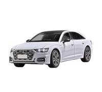 1:18 for Audi A6 L Alloy Car Diecast Metal Model Simulation Sound Light Pull Back Toy Collect Display Ornament Gift(Batteries Not Included)(White)