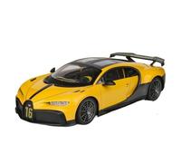 1 18 For Bugatti Chiron Pur Race Toy Vehicle Sound And Light Collectibles Birthday Gift Simulation Vehicle Playset(Yellow)