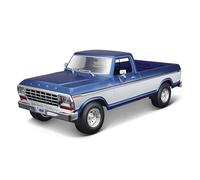 1 18 For Ford 1979 F150 PICK-U Alloy Simulation Car Model Furniture Decoration Desk Blue 27CM Men Boys Girls Gift Collection Toys Vehicles Kit