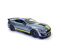 1 18 For Ford Shelby Blue Gt500 Classic Car Model Simulation Alloy Cast Pull Back Toy Car With Light For Gift(Grey)