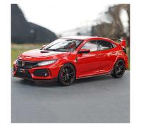 1 18 For Honda Civic Type R Diecast Alloy Racing Car Model Simulation Toy Vehicle Collectible Souvenir(Red)