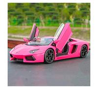 1 18 For Lamborghini LP700-4 Supercar Alloy Car Model Die-cast Toy Vehicle Collection Kids Gifts Simulation Vehicle Playset(Pink)