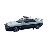 1:18 For Nissan Skyline GT-R R33 Japanese Police Car Alloy Models Collection Souvenir Decoration Mini Replica Toys