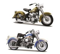 1:18 HARLEY DAVIDSON DECADE DUOS 50'S - Premium Quality Toy with Realistic Details, Safe for Kids, Encourages Imaginative Play - Maisto Bburago