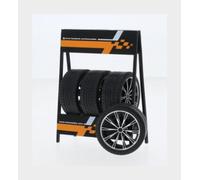 Set 4 Wheels Rs3 Black / Silver 1:18 Model IXO Model