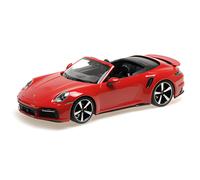 Minichamps 155069084 1:18 Porsche 911 (992) Turbo S Cabriolet, Red, 2020