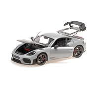 Minichamps 110062122 Porsche Cayman GT4 RS Silver Metallic with Weissach Package 2024 - Scale 1/18 - Model Car