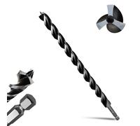 1"×18" Premium Tri-Flute Auger Drill Bit - Hex Shank Wood Boring Bit for Fast & Clean Drilling in Hard/Soft Wood, Stump, Plastic, Drywall | Professional-Grade, Self-Centering