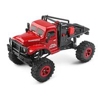 1:18 Scale 4WD Off-Road Remote Control Car -2.4GHz Off-Road Hobby-Grade Climbing Truck with High-Torque Brushed Motor, LED Lights, All-Terrain Tires & Rechargeable Battery for Adults