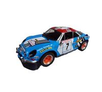 1 18 Scale For RENAULT ALPINE A110#7 1973 Rally Car Model Alloy Ornament Simulation Vehicle Playset