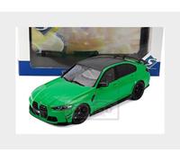 Solido BMW M3 (G80) High Performance Sedan with Black Roof Rear Spoiler Aero Package Diecast Model Uni Signal Green 1:18